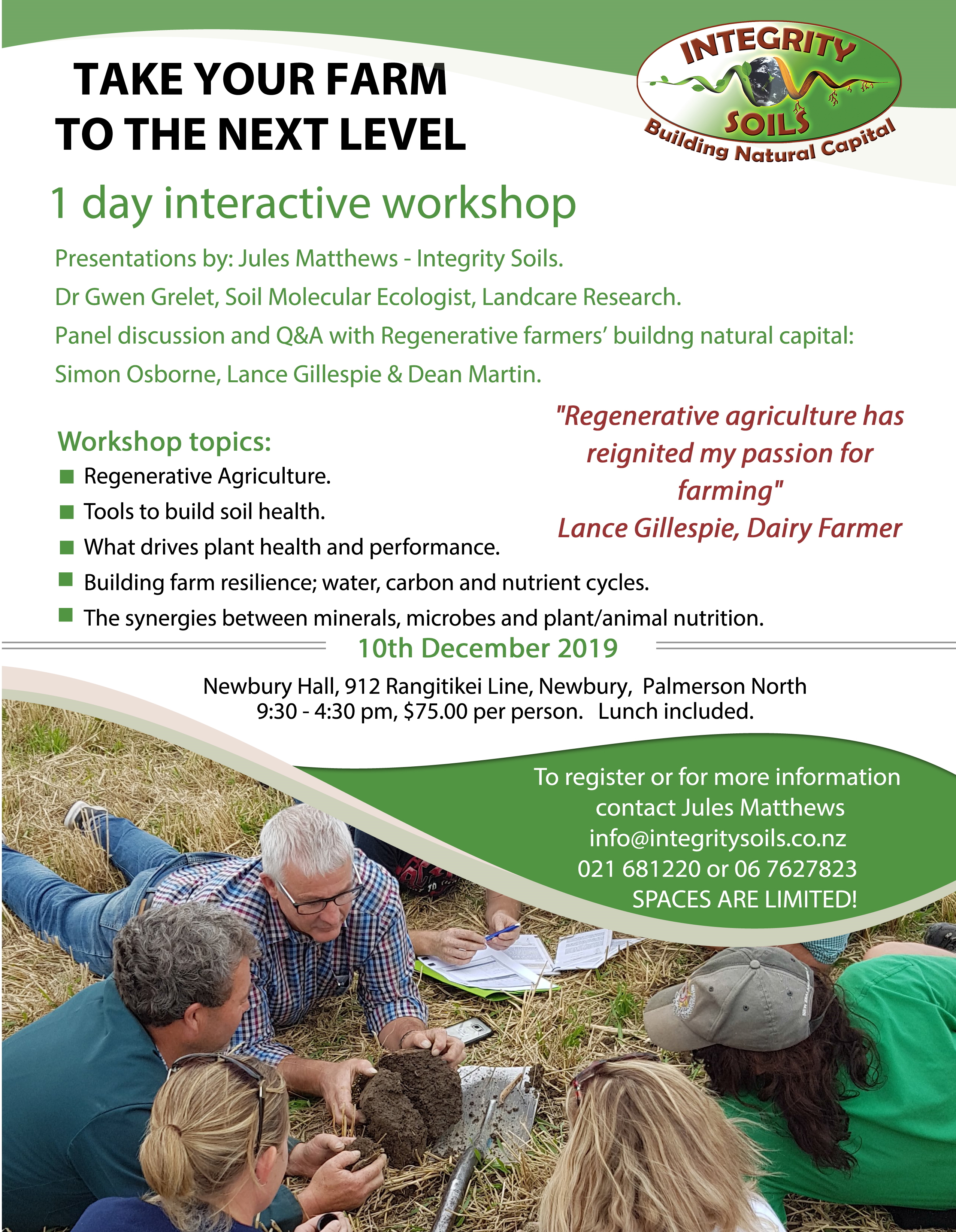 Flyer Daity Palmerston North flyer Dec 10 – Organic Dairy & Pastoral Group